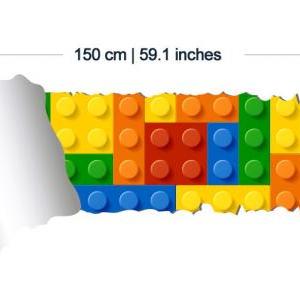 Lego Effect Style Torn Wall Decal V..