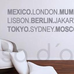 World Wide Cities - wall decal for ..