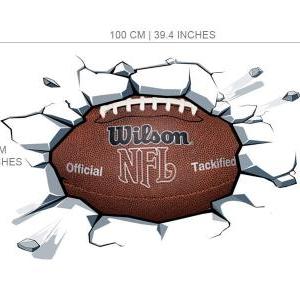Football Ball On The Wall Decal Nfl Superbowl..
