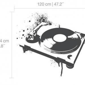 Dj Mixer Spray Painted Effect Vinyl Sticker