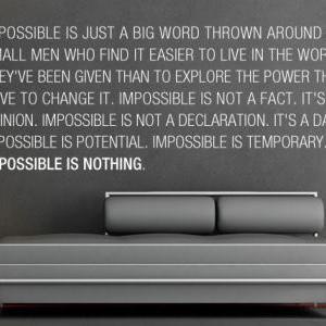 Impossible is Nothing decal for hou..