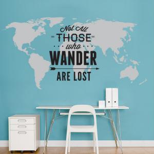 World Map with Travel Quote Not All..
