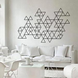 Geometric Triangles Wall Art Decal Sticker Home..