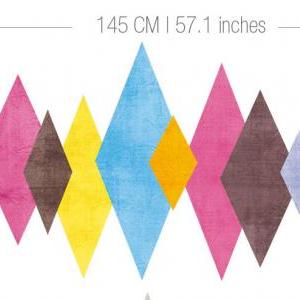 Danish Mid Century Modern Multi Colored Triangles..