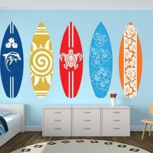 Surfboards Wall Decal Pack Sticker For Housewares