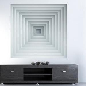 Optical Illusion Deep Wall Geometric Art Sticker..