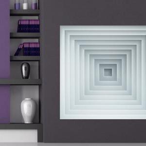 Optical Illusion Deep Wall Geometric Art Sticker..