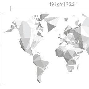 Origami World Map Sticker Decal for..