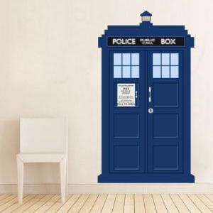 Doctor Who Tardis Police Call Box Vinyl Wall Decal..