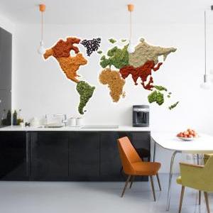 Spicy World Map Wall Decal Art Print Sticker For..