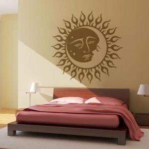 Sun And Moon Wall Sticker Tribal Vinyl Art..