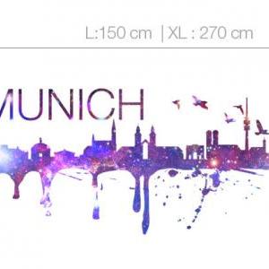 Munich Skyline Cosmic Effect Waterc..