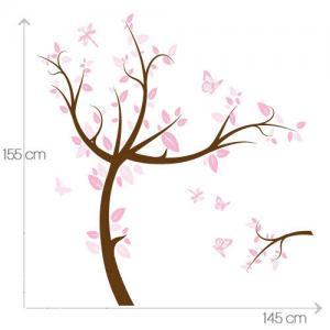 Pink Tree Wall Art Sticker For Kids Nursery..