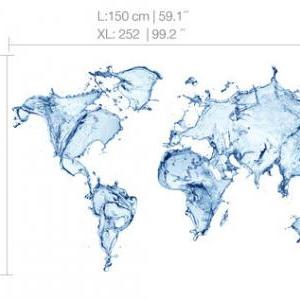 Water World Map Decal All Modern Ar..