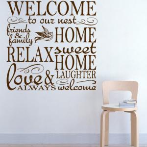 Wall Decal Quotes - Vinyl Wall Houseware Welcome..