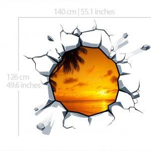 3d Wall Panoramic Image Hole In The Wall Effect..