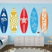 SurfBoards Wall Decal Pack Sticker for Housewares