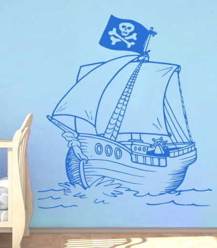 Pirate Ship Nursery Kids Decals - Little Pirates Wall Stickers