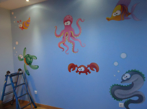 Marine Animals Sticker Aquarium Decal For Kids Nursery