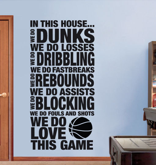 Wall Decal Quotes - Love This Game Wall Text Housewares Sticker Nba Typographic Decal