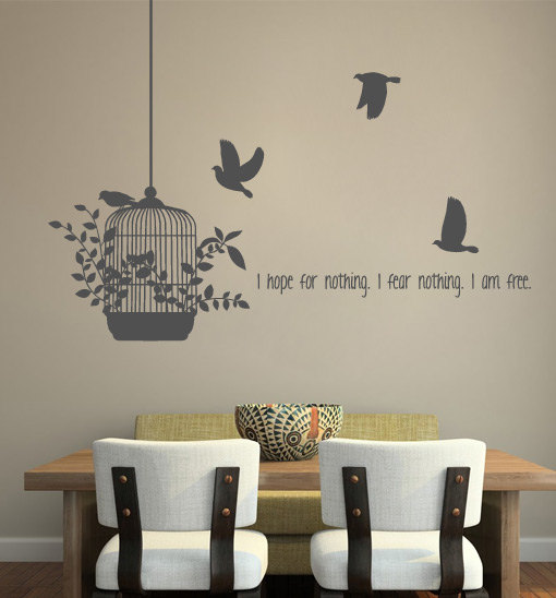 Wall Decal Quotes -Hope for Nothing Free Quote Vinyl Decal for Housewares