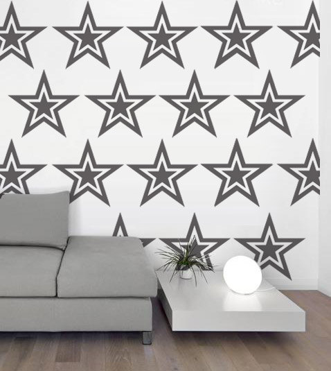 Stars Patterns Wall Decal Vinyl Sticker Geometric Shapes For Home Design Decor