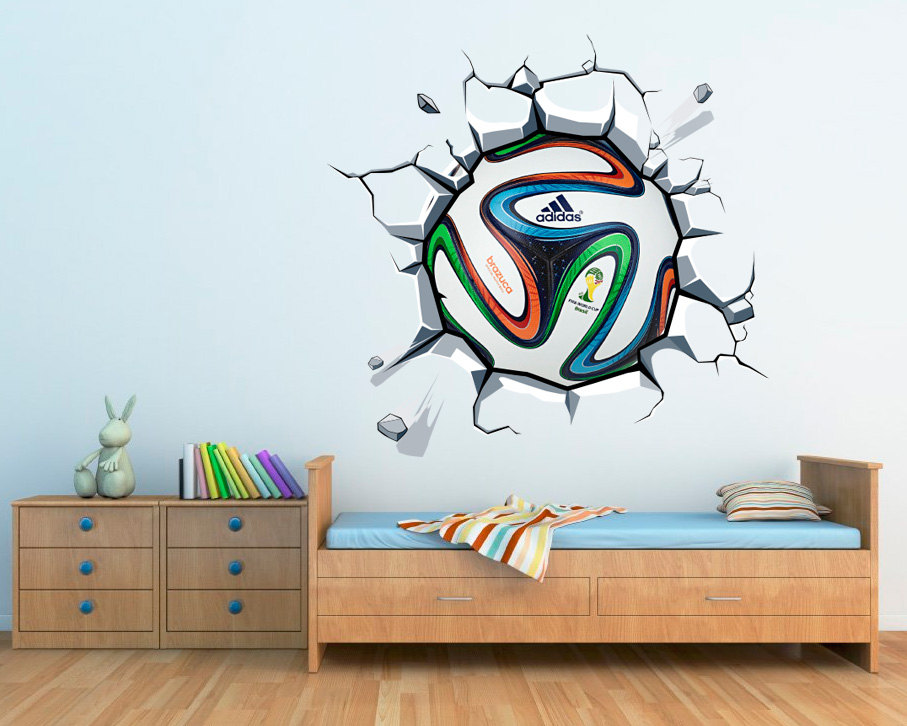 World Cup Soccer Ball Vinyl Wall Effect Decal For Housewares