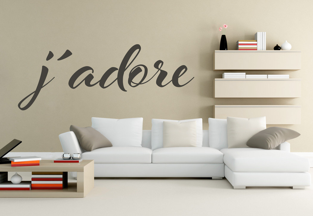J'adore Dior Fashion Quote Wall Sticker Glamour Decor Wall Art For Housewares