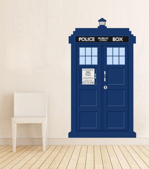 Doctor Who Tardis Police Call Box Vinyl Wall Decal Urban