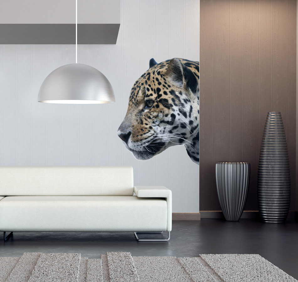 American Leopard Head Vinyl Wall Art Decal Sticker For Modern Living Room