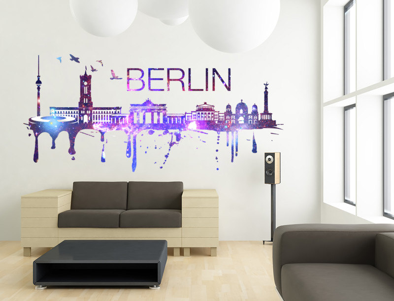 Berlin Skyline Cosmic City Decal All Modern Design Art Print Sticker
