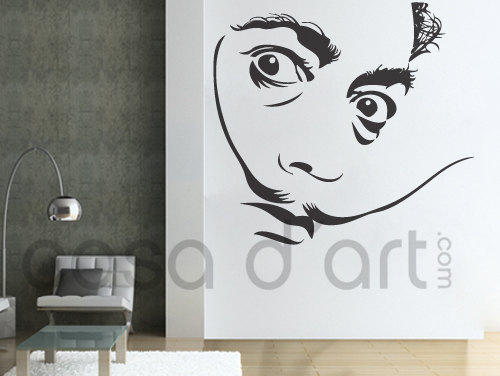 Vinyl Silhouette Wall Decal Salvador Dali Sticker For Homewares