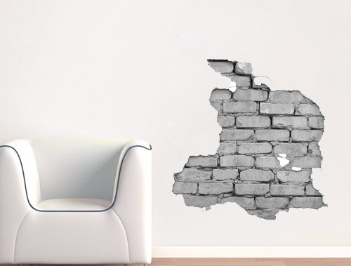 Brick Wall Effect Decal for Housewares