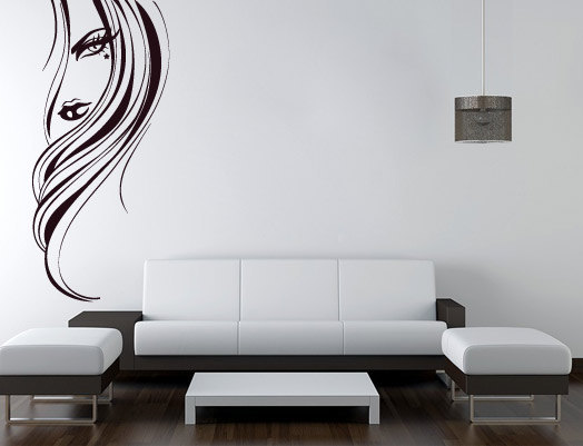 Vinyl Silhouette Mystery Woman Wall Decal Home Design