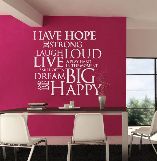 Wall Decal Quotes - Have Hope Be Strong Quote Sticker Home Decor For Housewares Inspirational Vinyl Wall Decal