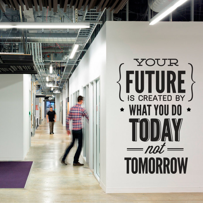 Wall Decal Quotes - Vinyl Quote Do It Today Not Tomorrow Wall Office Sticker Decor