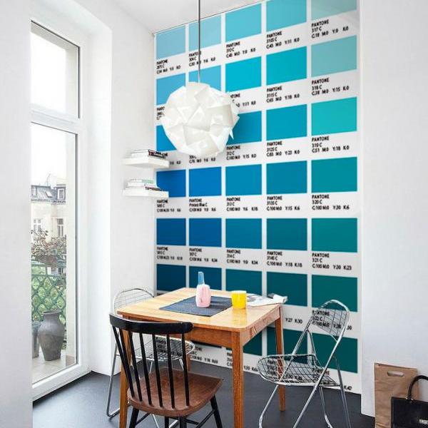 Pantones Tiles Stickers Blue Color (Pack with 56) - 4 x 4 inches