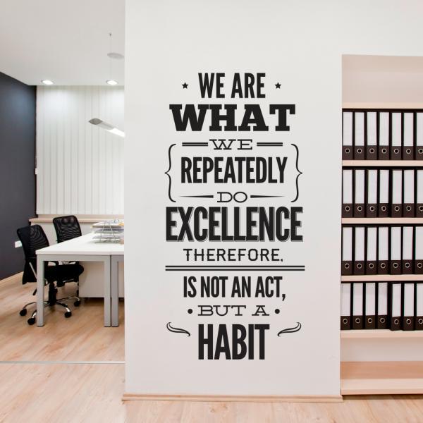 Wall Decal Quotes -  Wall Typography Decal Sticker Excellence Office Decor Art Vinyl
